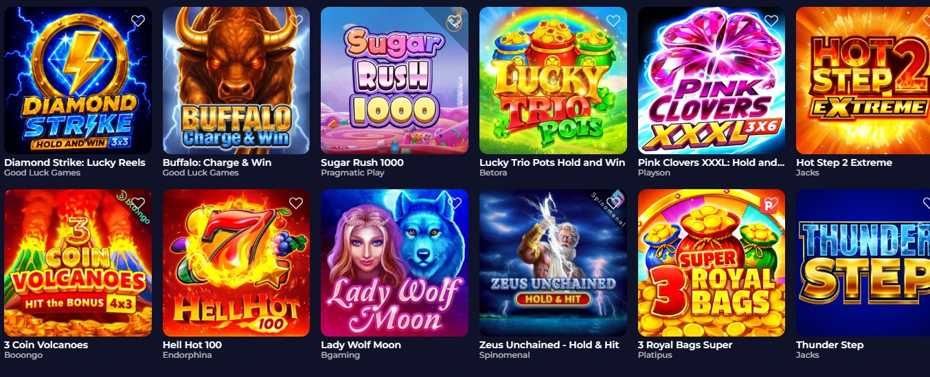 Verzameling kleurrijke gokkasten en tafelspeelkaarten beschikbaar op b7 casino